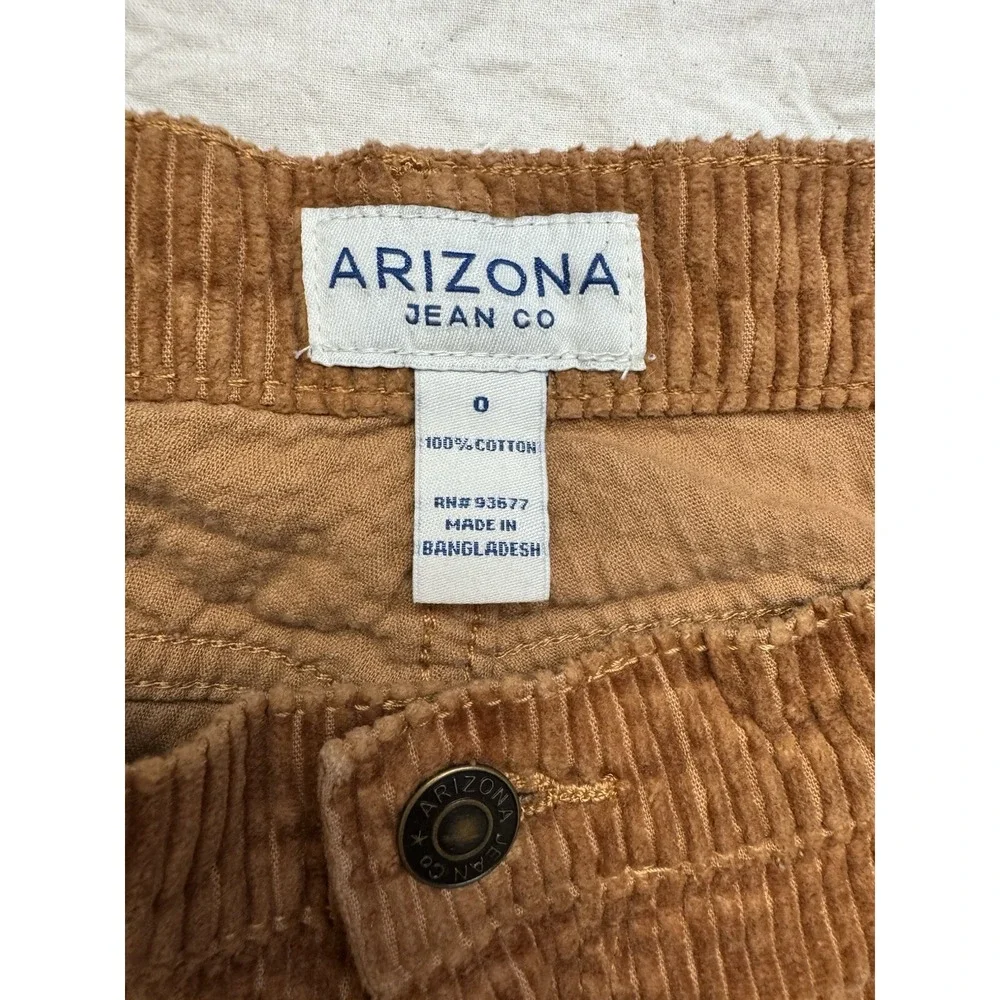 Vintage Corduroy Arizona Jeans Co Low Rise Flare Pants Y2K‎ Size 0 Brown 26x30